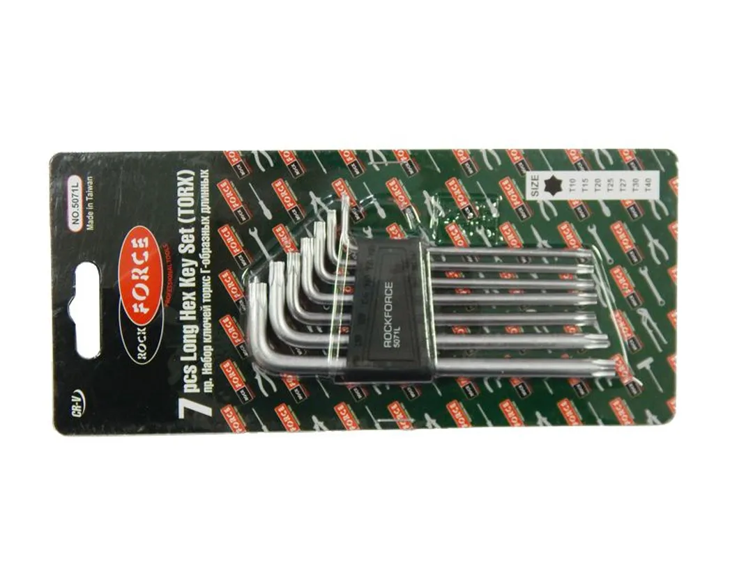 Набор ключей TORX Т10-Т40 7пр. длинных Rock FORCE RF-5071L