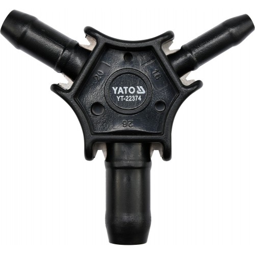 Калибратор для пластиковых труб с фаскоснимателем 16/20/26  ...YATO YT-22374
