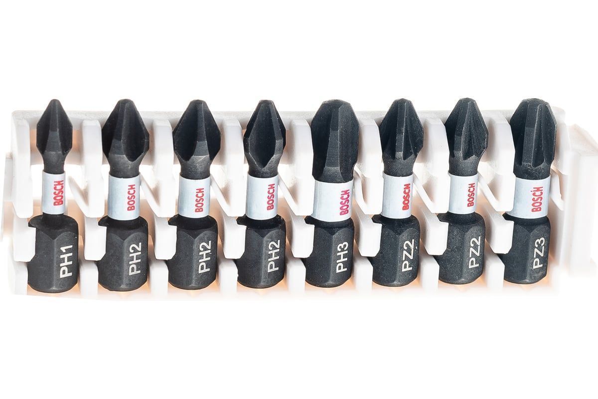 Набор бит Impact Control PH1, PH2 (3шт), PH3, PZ2 (2шт), PZ3 (8 шт) BOSCH 2.608.522.323