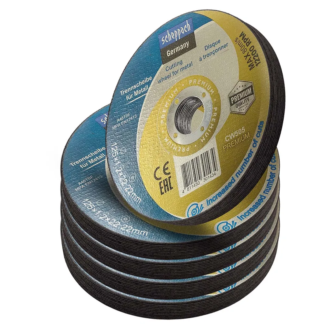 Круг отрезной по металлу 125x1,2x22,2мм(50шт к-т)  Scheppach Sch-CW505 PREMIUM[50шт к-т]