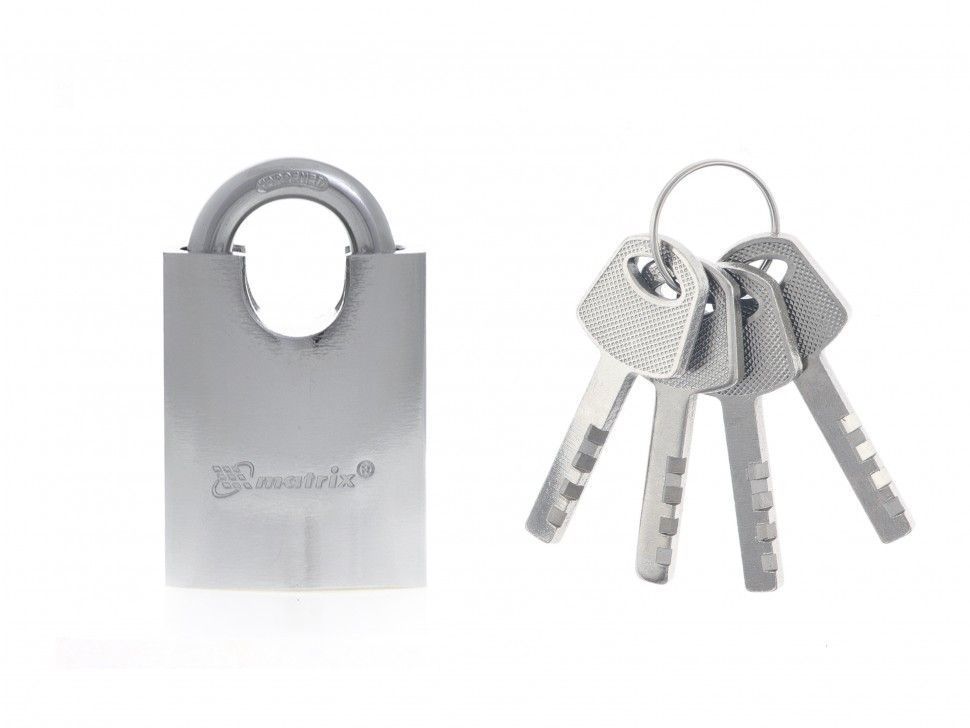 Замок навесной, защищенная дужка 50 мм Matrix 91804 Замок навесной, защищенная дужка 50 мм Matrix 91804