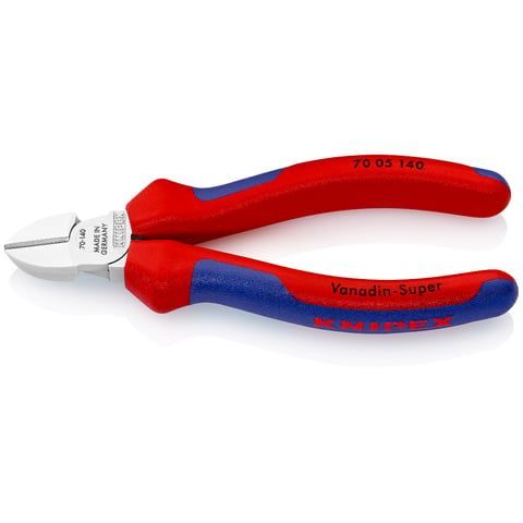 Бокорезы, L-140 мм, твёрдость кромок 62 HRC, хром., 2-комп. рукоятки   ...KNIPEX 7005140