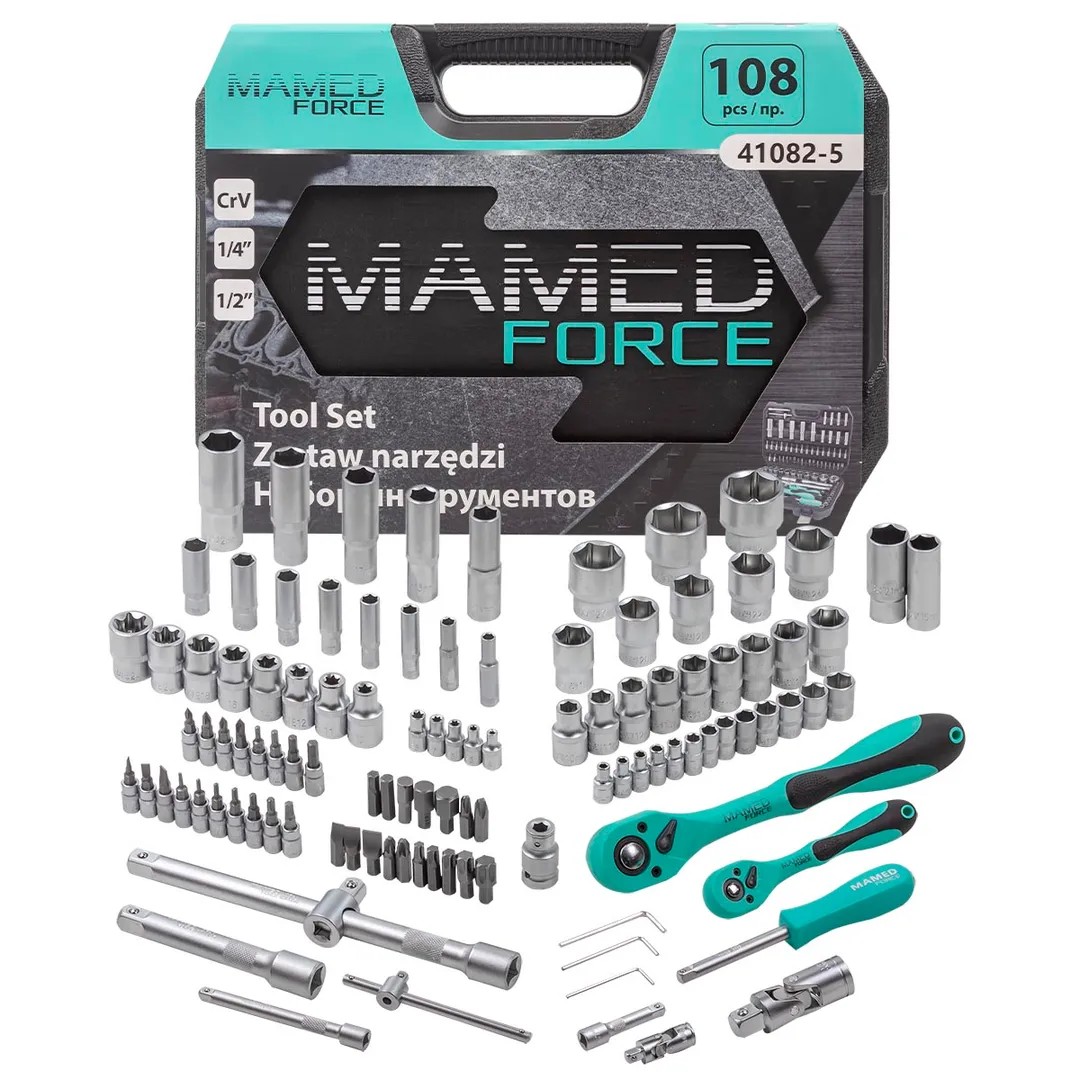 Набор инструментов 108пр. 1/4", 1/2"  MAMEDFORCE MF-41082--5