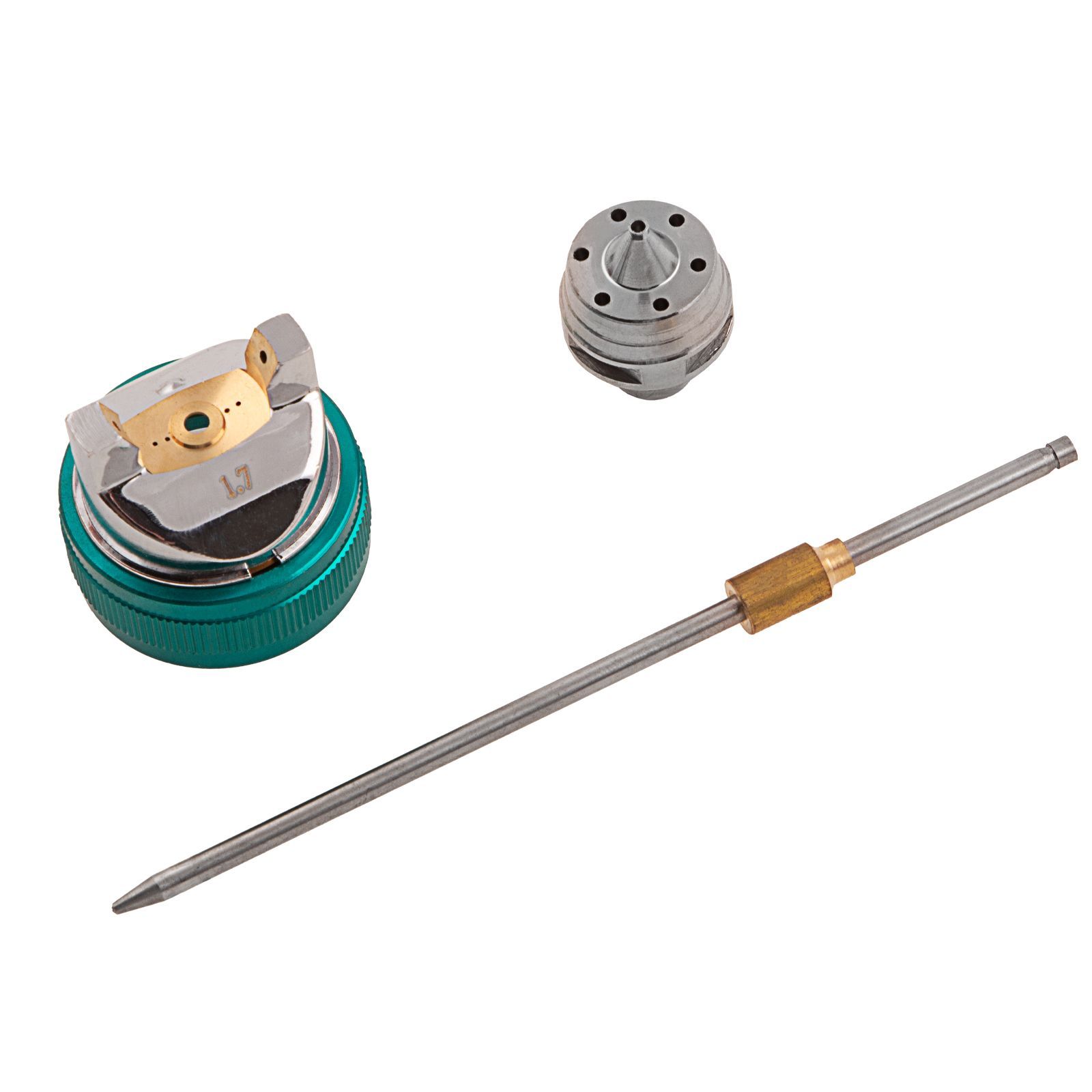 Набор для краскораспылителя AS802HVLP: сопло 1.7mm, игла, чашка Stels 57342