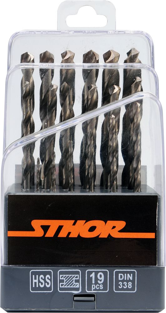 Свёрла по металлу 1.0-10.0mm (набор 19пр.)  STHOR 21999