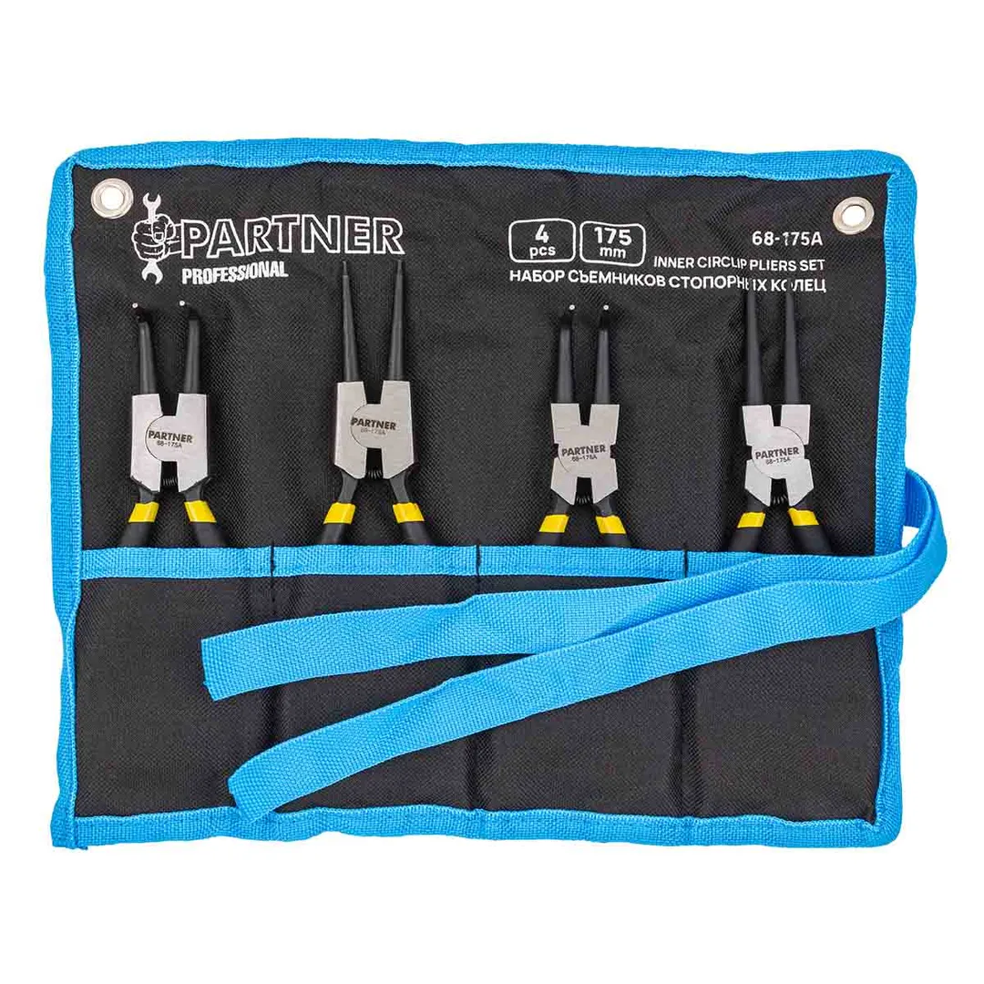 Набор щипцов для снятия стопорных колец 4 пр. 175мм Partner PA-68-175A