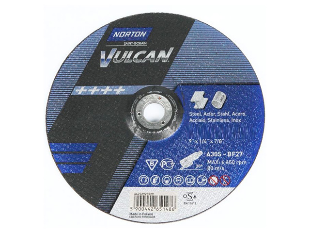 Круг обдирочный 180x6x22.2 mm для металла Vulcan NORTON 66252830805