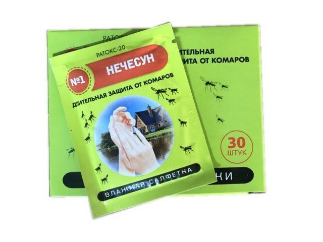 Салфетка от комаров "Нечесун"  VALBRENTA CHEMICALS 4607060892079