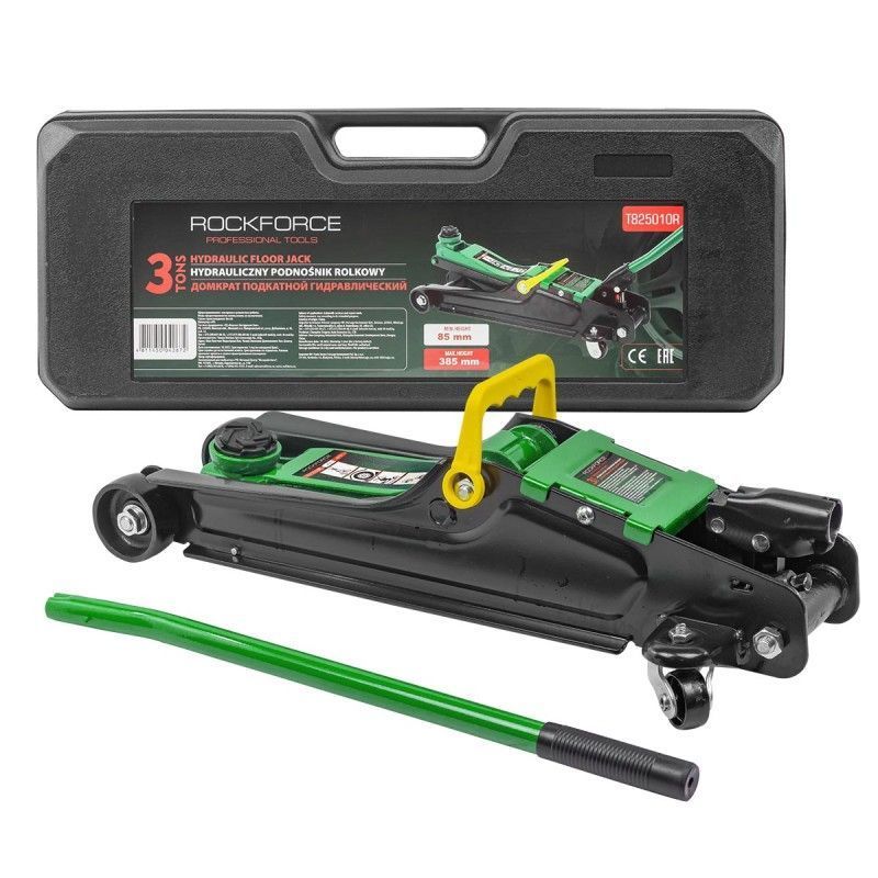 Домкрат подкатной гидравлический 3т (h min 85мм, h max 385мм) Rock FORCE RF-T825010R
