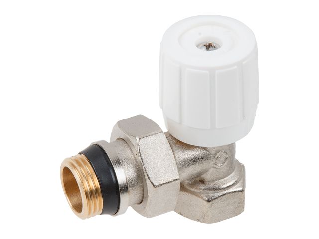Кран вентильный для радиатора 1/2" угловой с ручкой AV Engineering AVE394012