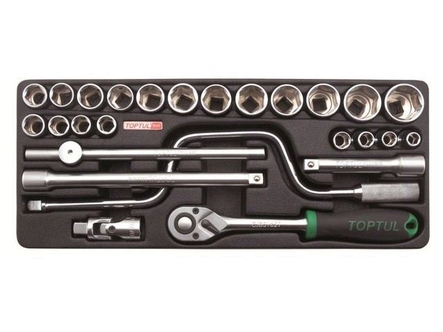 Набор-сет головок 1/2" 26пр. 434х176мм  Toptul GCAT2604