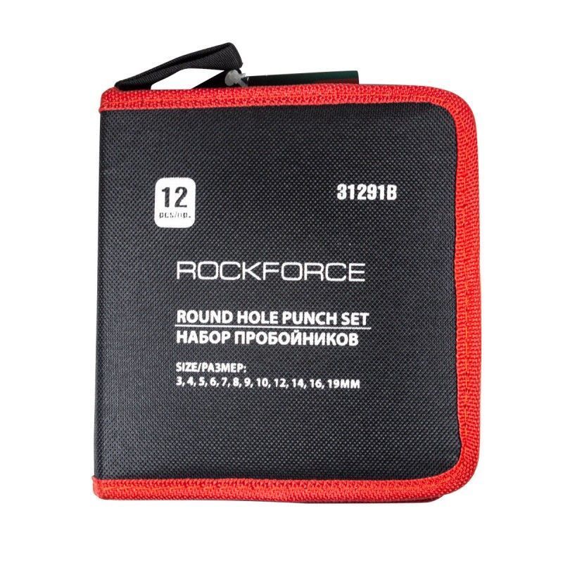 Пробойники, набор 12пр. (3-10, 12, 14, 16, 19 мм.)  Rock FORCE RF-31291B