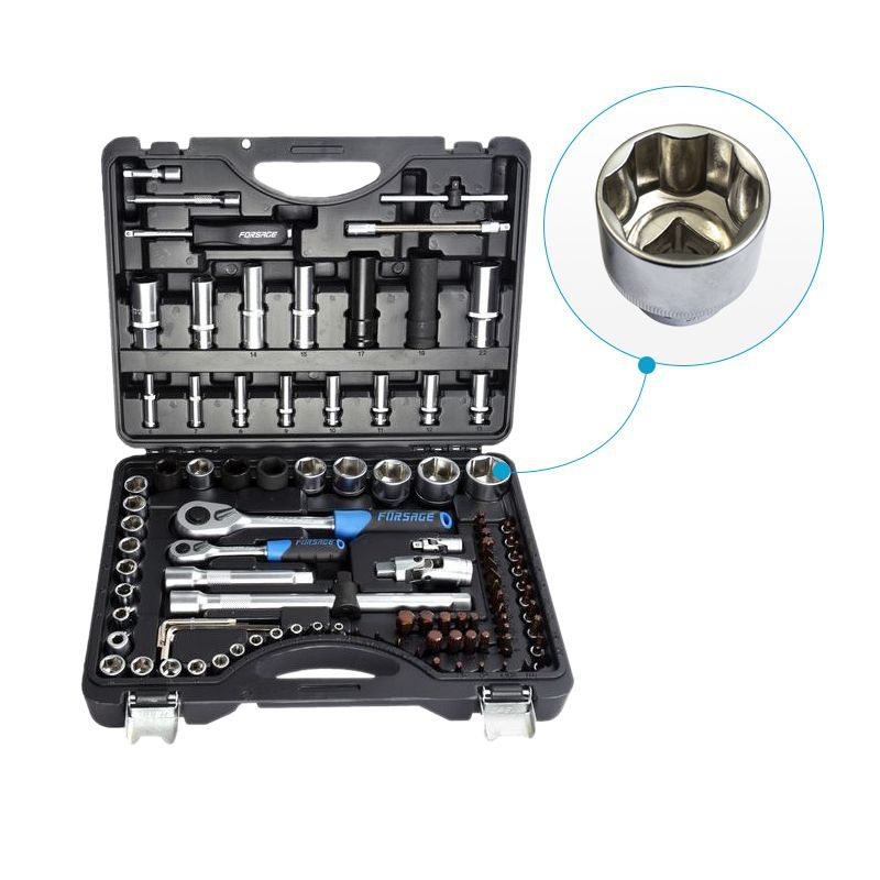 Набор инструментов 94+6 пр. Premium 1/4" (12 гр.) 1/2" (14, 22 мм.-12 гр. головки глуб.) 1/2" (с