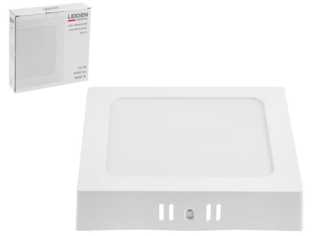 Светильник светодиодный накладной квадрат 12 Вт 4000К, IP44 SFS-S LEIDEN ELECTRIC 807011
