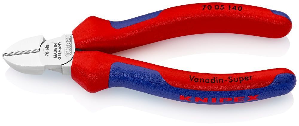 Бокорезы, L-140 мм, твёрдость кромок 62 HRC, хром., 2-комп. рукоятки  KNIPEX 7005140