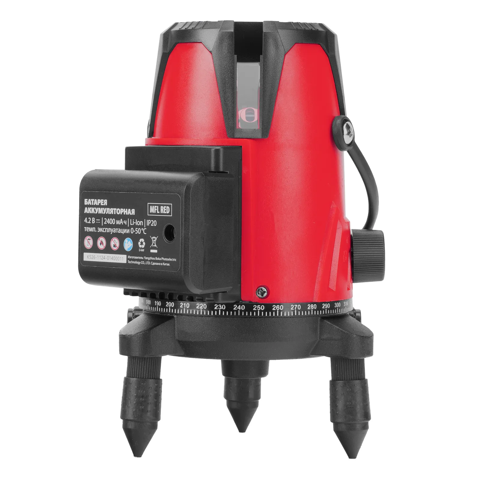 Лазерный уровень MFL RED, 30 м, красный луч, акк. Li 2400 mAh, сумка, резьба 5/8"  MTX 35014