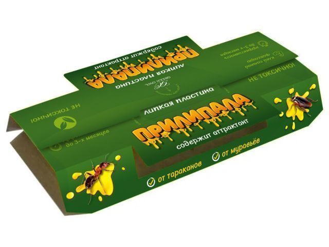 Липкая пластина от тараканов и муравьев "Прилипала", 1 шт.  ...GreenOwl 4816192100017