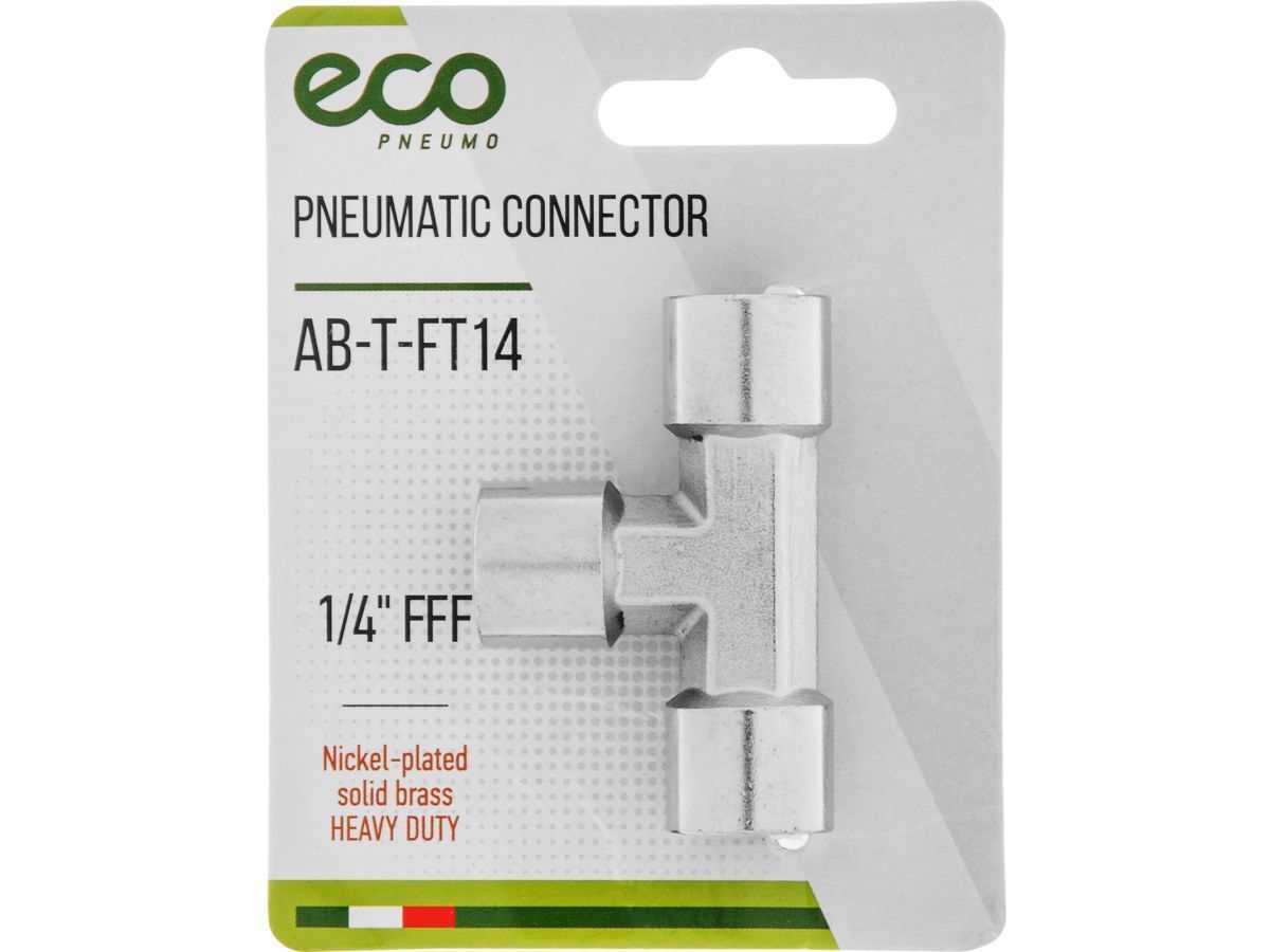 Соединение внутр. резьба 1/4" Т-образное (латунь) ECO AB-T-FT14