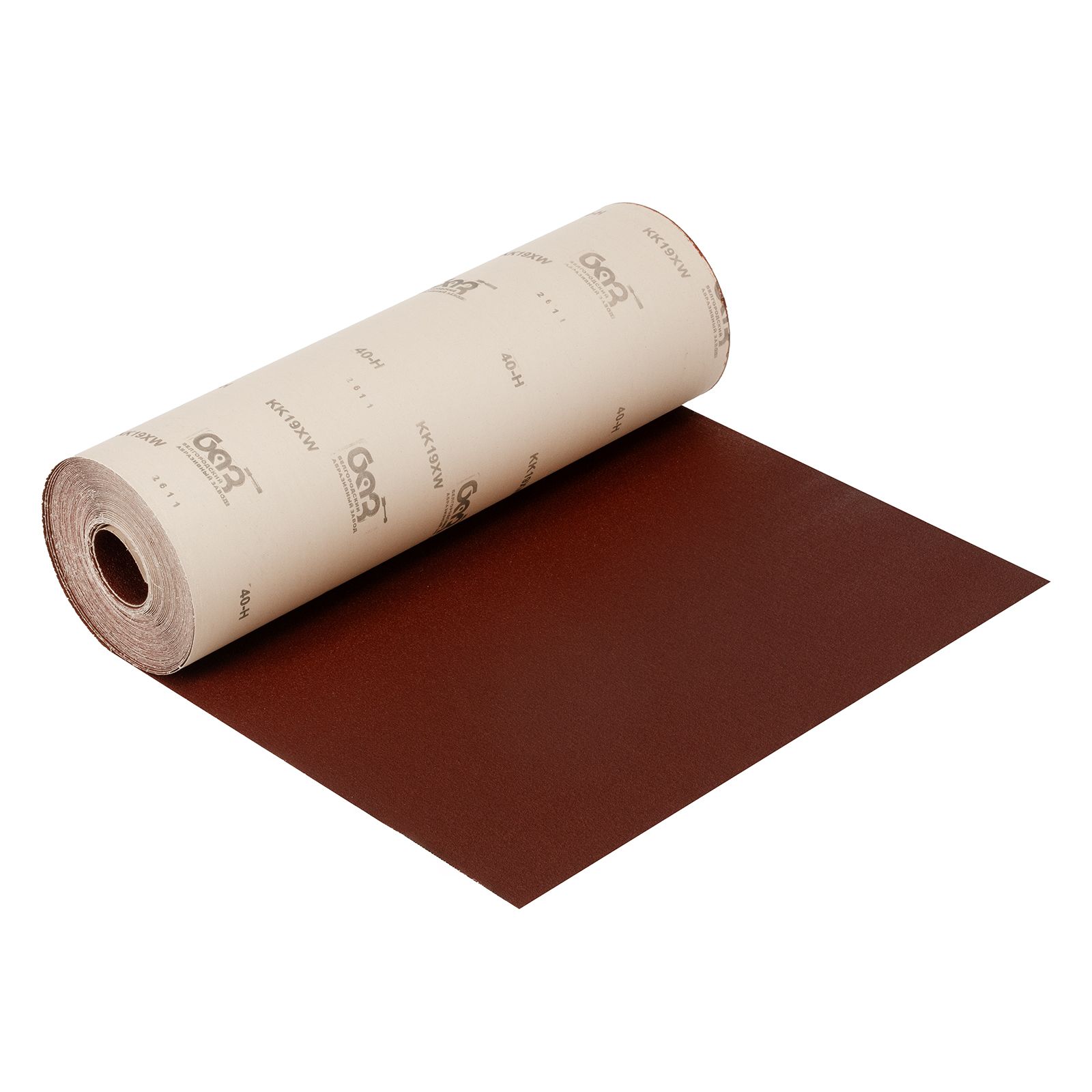 Шкурка на тканевой основе, серия кк19xw, зерн. 40Н (P40), 775 mm х 30 м, водост. БАЗ 75244