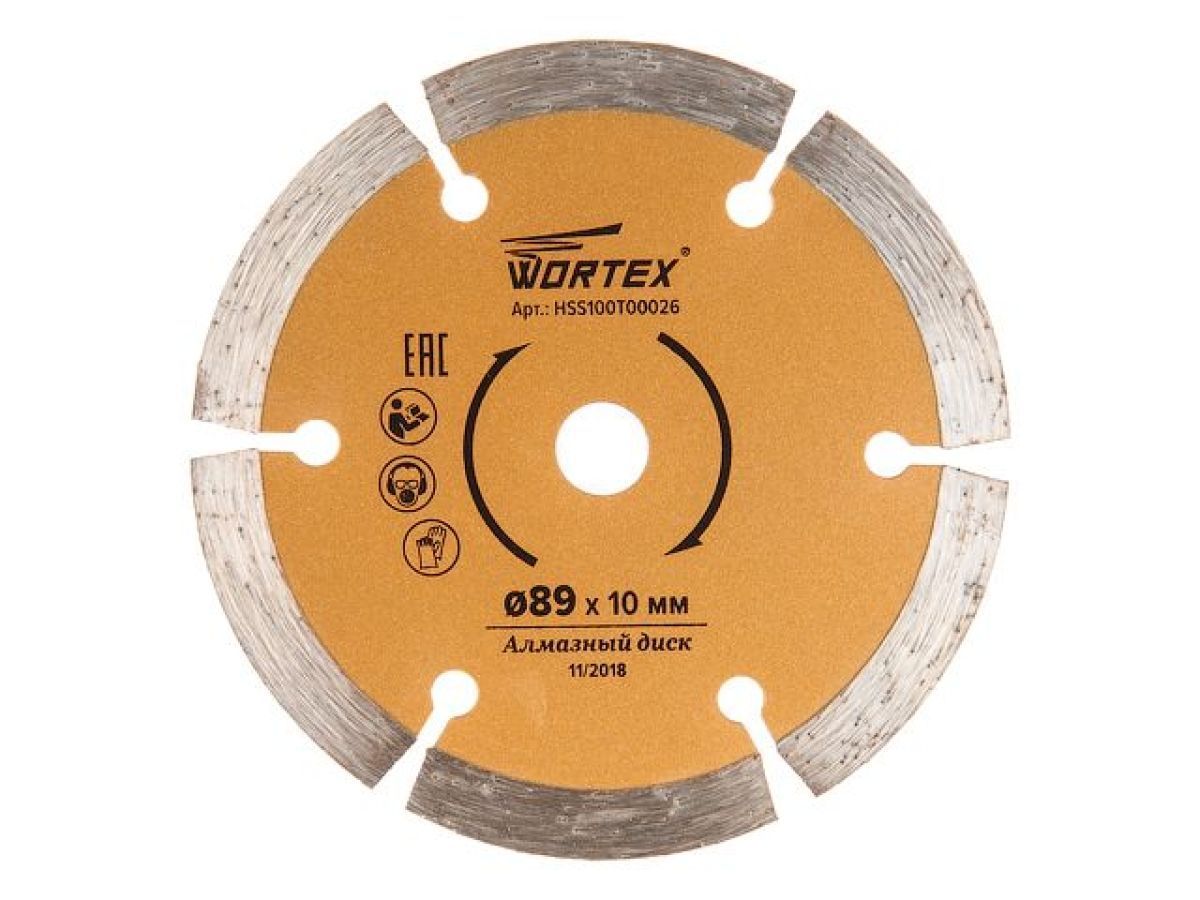 Диск пильный по керамике, 89x10 мм, HS S100 T в блистере (WORTEX) WORTEX HSS100T00009