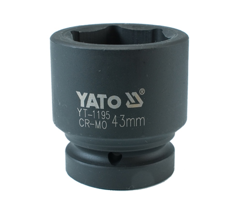 Головка торцевая ударная 1" 6гр. 43mm L68mm CrMo YATO YT-1195