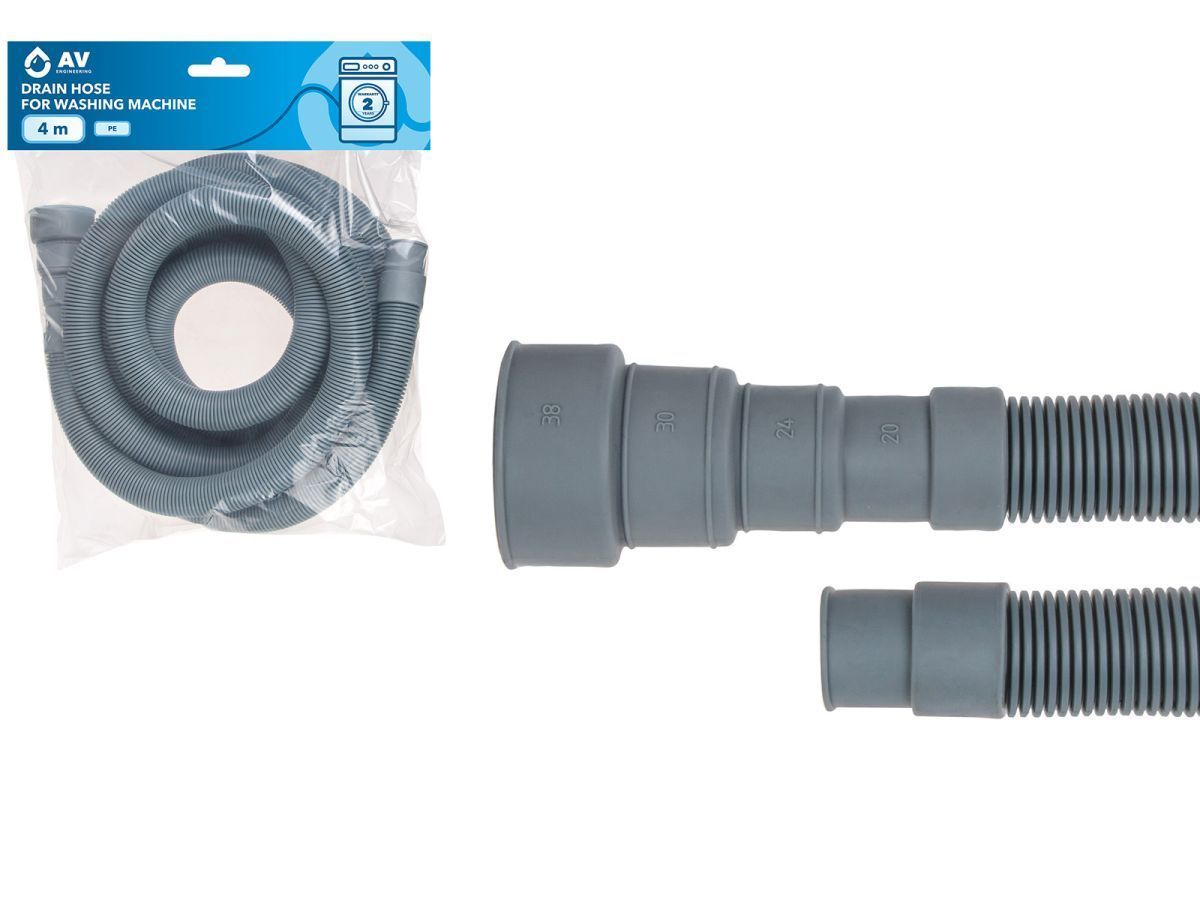 Шланг сливной для стиральной машины 4,0 ПЭ AV Engineering AVE3403400