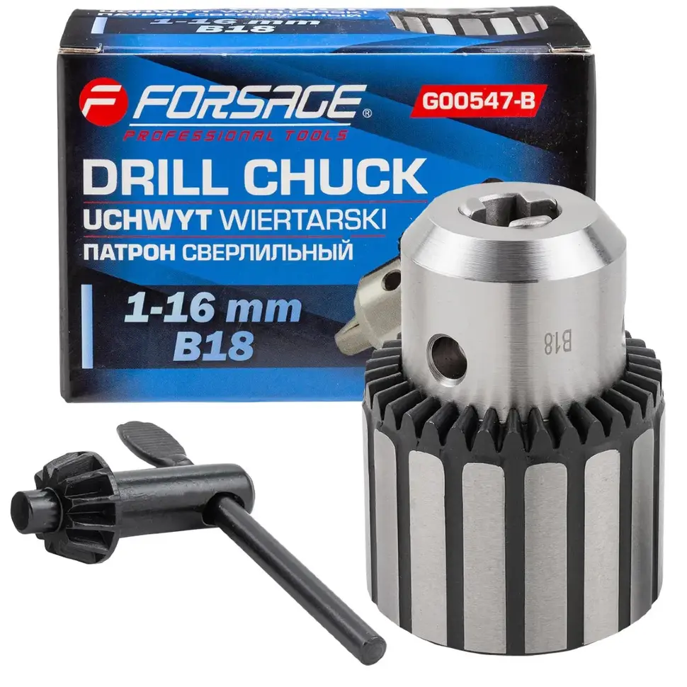 Патрон цанговый для дрели (1-16мм, B18) Forsage F-G00547-B