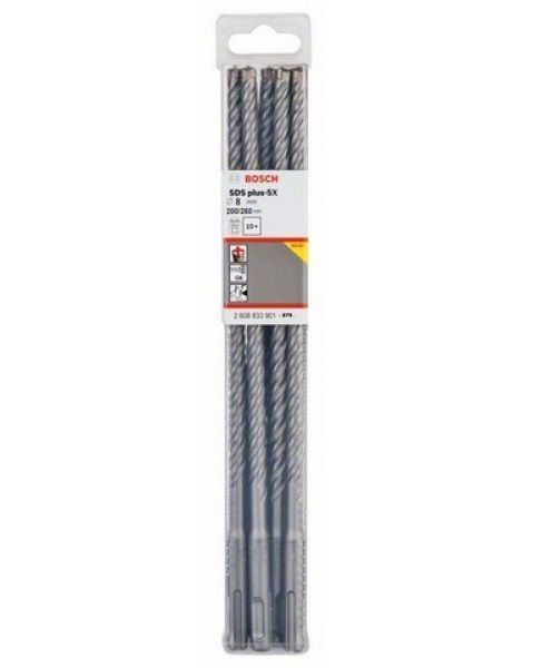 SDS-plus-5X бур, 8x200x260 мм (10 шт),  BOSCH 2.608.833.901