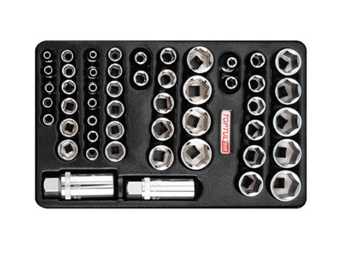 Набор-сет головок 1/4", 3/8", 1/2", 4-22мм, 50пр. Toptul GZA-5001