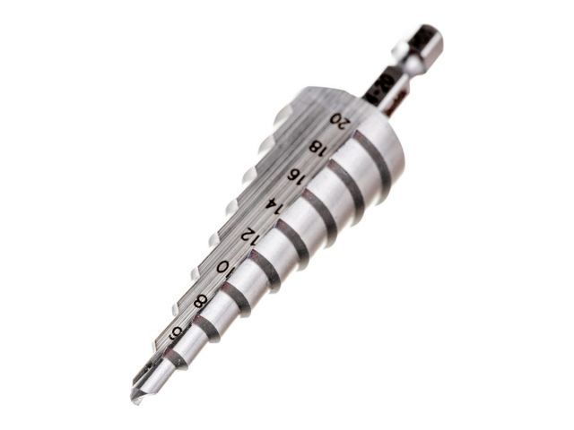 Сверло ступенчатое HSS с прямым желобком, 4-20x75, 1/4"  MAKITA D-40098
