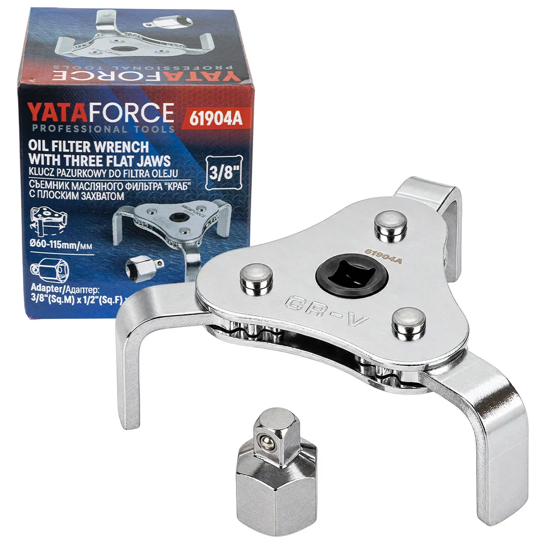 Съемник масляного фильтра ''краб'' с плоским захватом  YATAFORCE YF-61904A