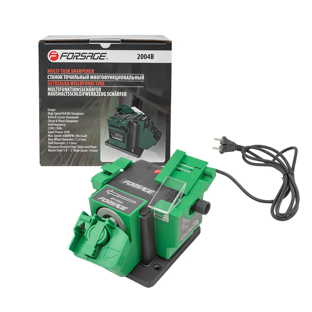 Станок точильный многофункциональный (сверла,ножи,ножницы; 220V,65W,50Hz,6000об/мин)  ...Forsage F-2004B
