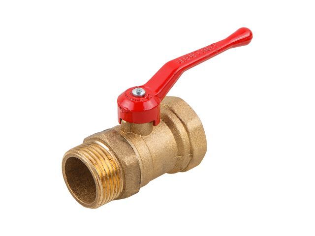 Кран шаровый 1/2" стандарт наружная-внутренняя резьба ручка PN1.6 МПа, 11Б27п7 Цветлит ЦРБ0059