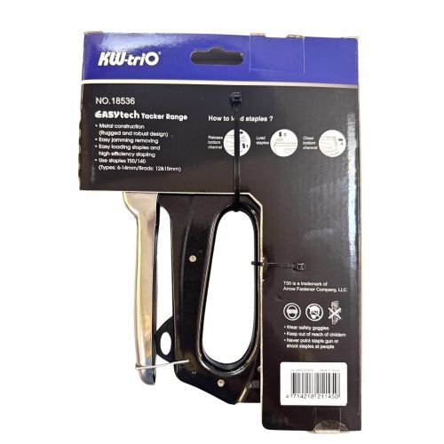 Степлер 6-14мм (тип 140/ G/ 11/ T50) 2 в 1, усилие 15 lbs KW-triO 18536
