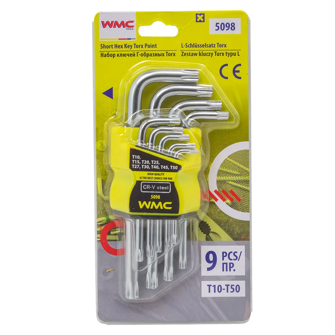 Набор ключей Г-образных Torx 9пр. WMC TOOLS WMC-5098