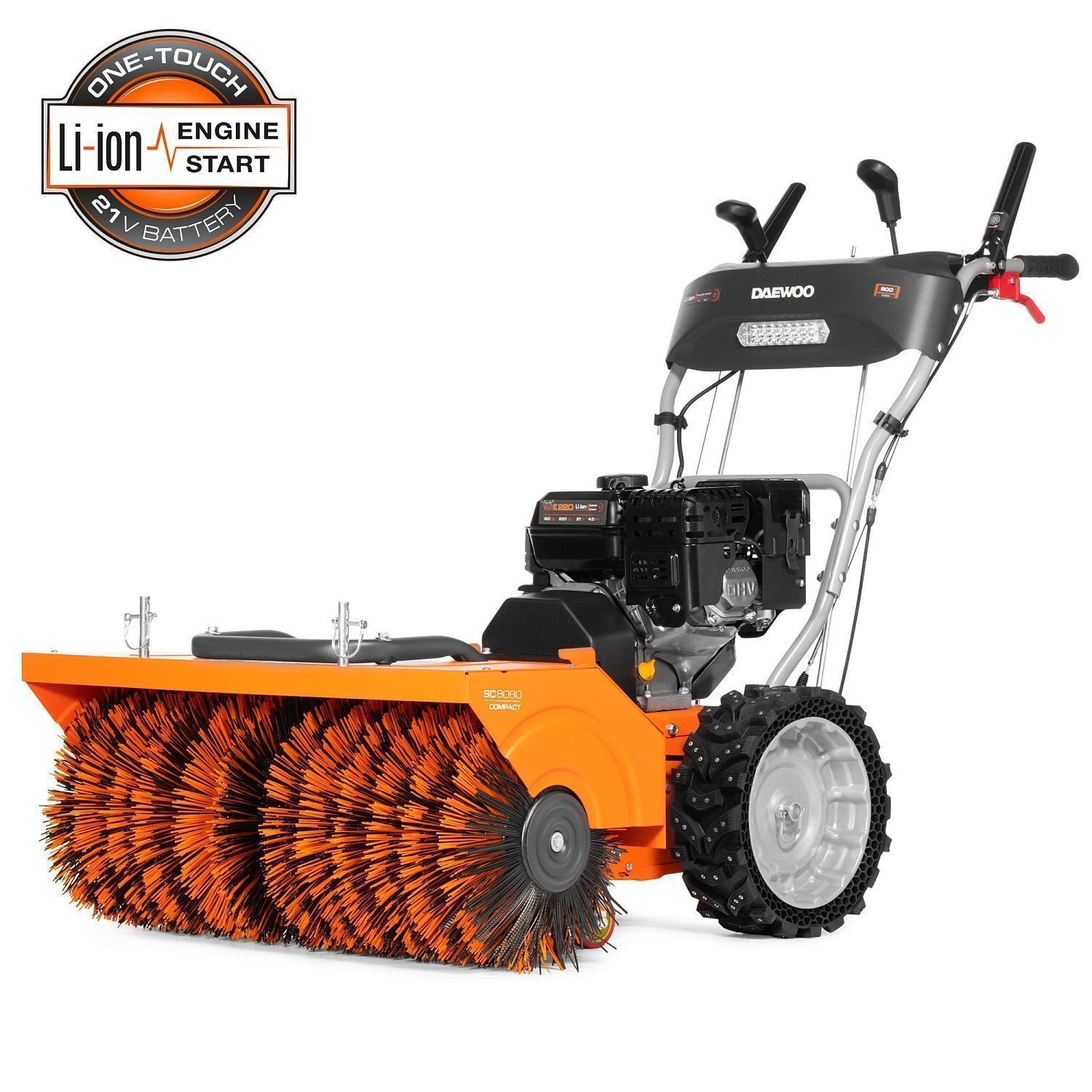 Машина подметальная,8,0 л.с, 220 см3, фара, электрозапуск, ширина щетки 80 см, высота щетки 35 см, 5 вперед/2 назад, DAEWOO SC 8080