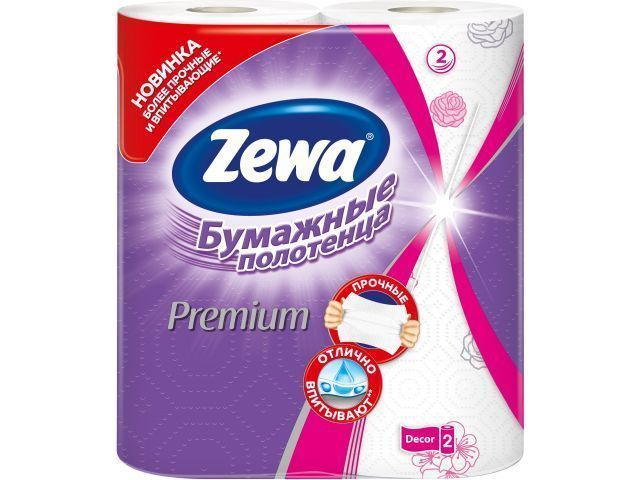 Полотенца бумажные кухонные Premium Dr 2 рул.  ZEWA 201121267