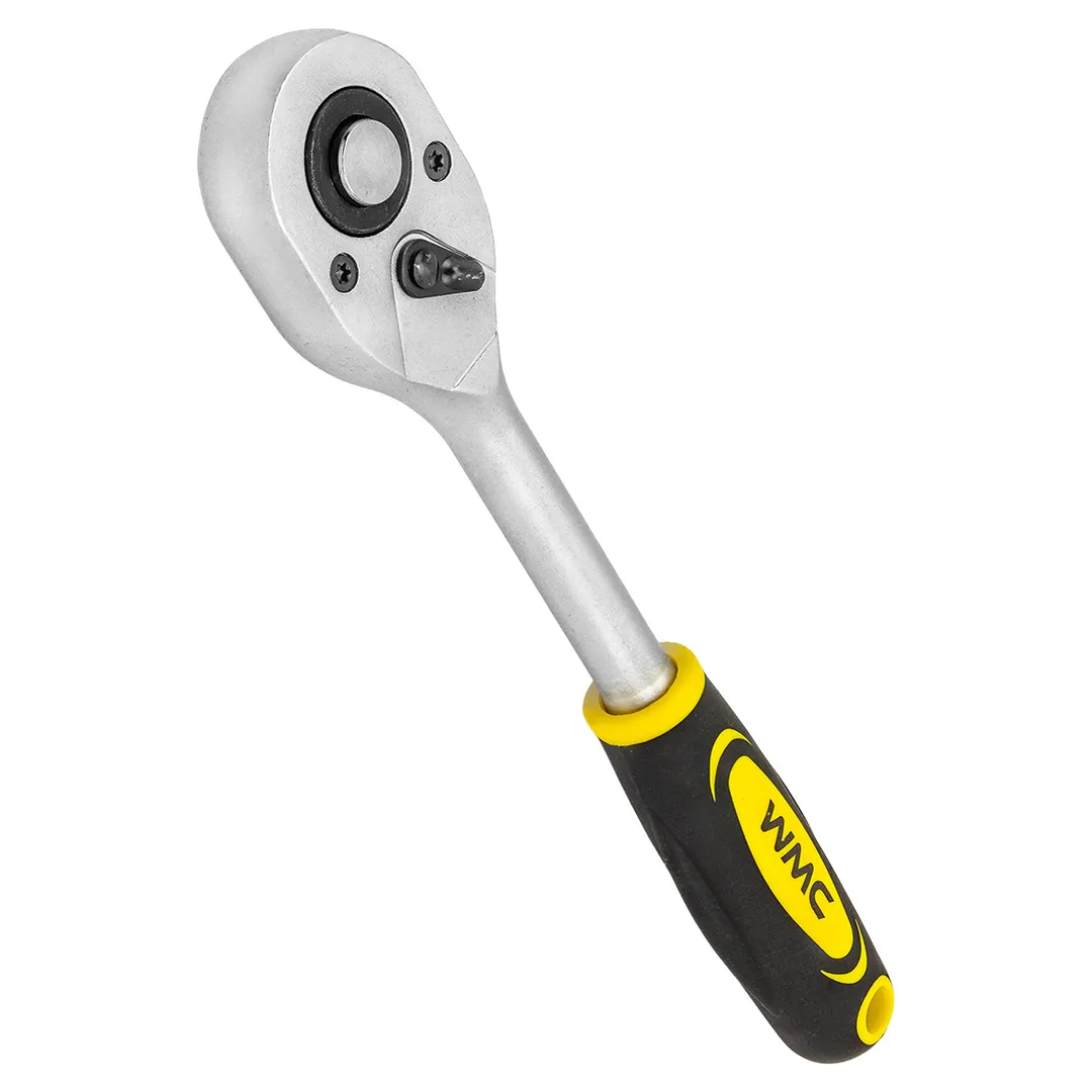 Трещотка реверсивная с резиновой ручкой 1/2'' (L-255 мм, 24 зуб.)  ...WMC TOOLS 80244