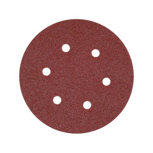 Круг шлифовальный 150mm  Р80 с 6 отверстиями (50шт) YATO YT-834583