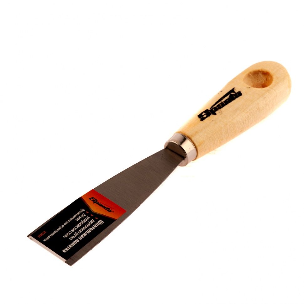 Шпательная лопатка из углеродистой стали, 30 мм, деревянная ручка  ...Sparta 852035
