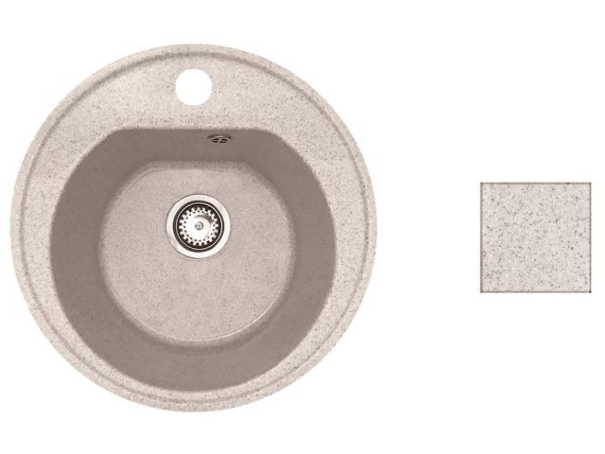 Мойка кухонная из искусственного камня RICHI гранит 510х510 mm AV Engineering AV510510RGTA