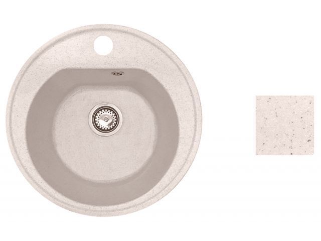 Мойка кухонная из искусственного камня RICHI песочный 510х510 mm AV Engineering AV510510RSNA