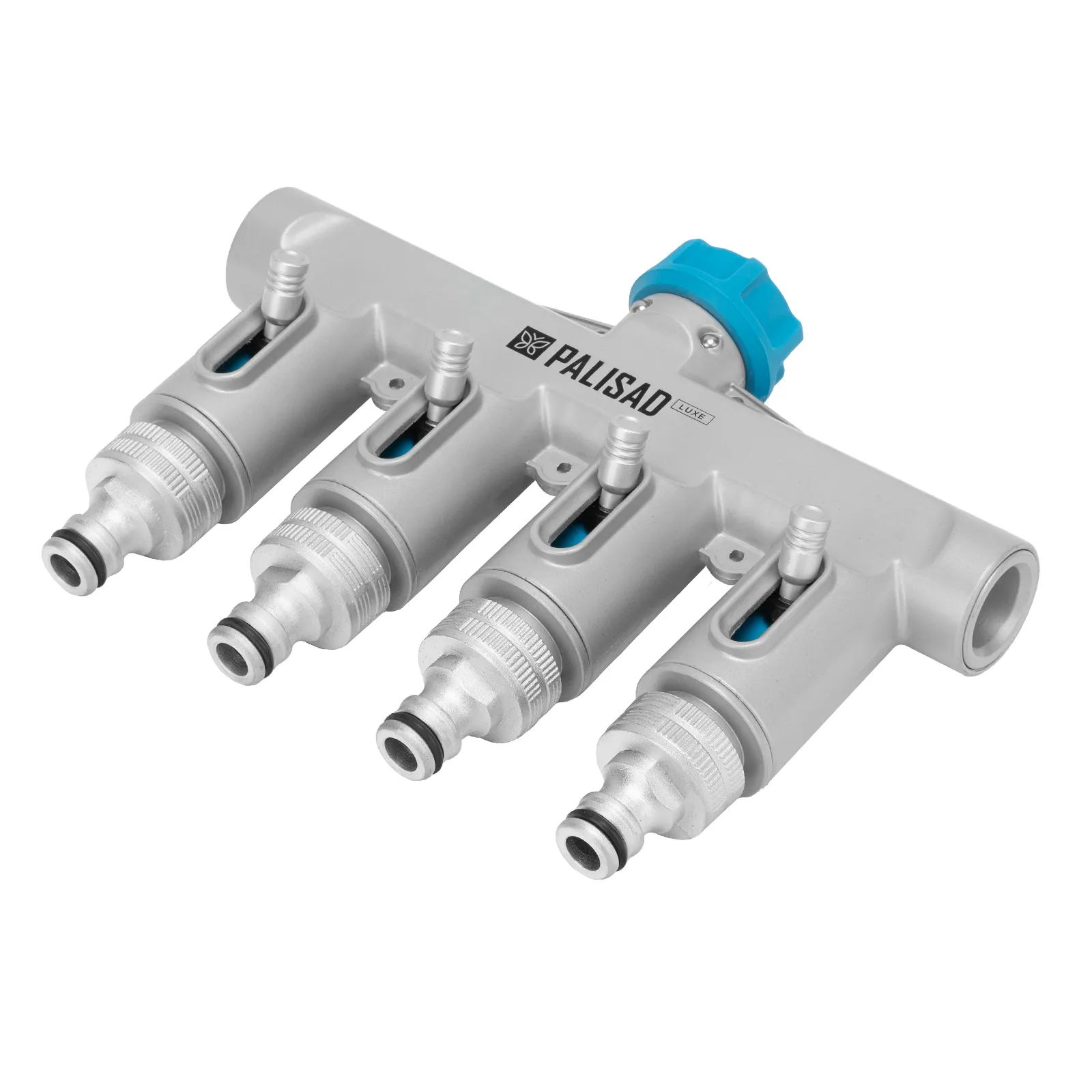 Разветвитель четырёхканальный, с внутренней резьбой 3/4", алюминий, LUXE PALISAD 65833