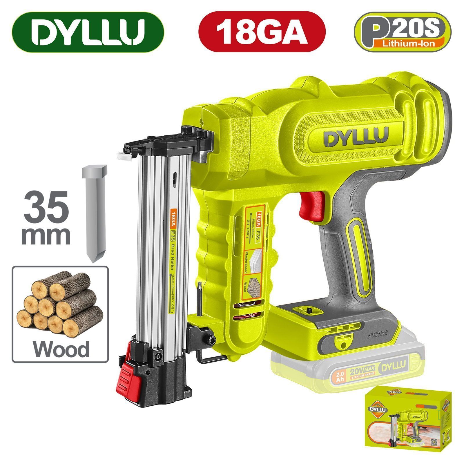 Пистолет гвоздезабивной аккумуляторный  DYLLU DTBJ1305