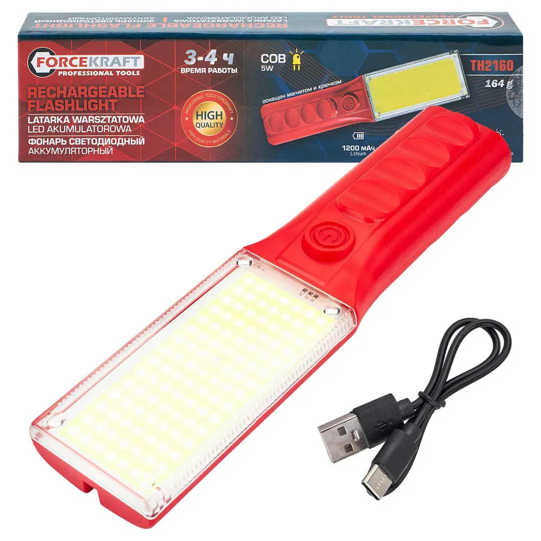 Фонарь светодиодный аккумуляторный  FORCEKRAFT FK-TH2160