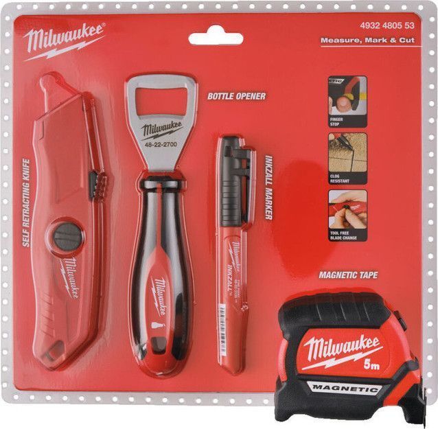 Набор__Promo (рулетка 5 м / нож / маркер/ открывалка), MILWAUKEE 4932480553