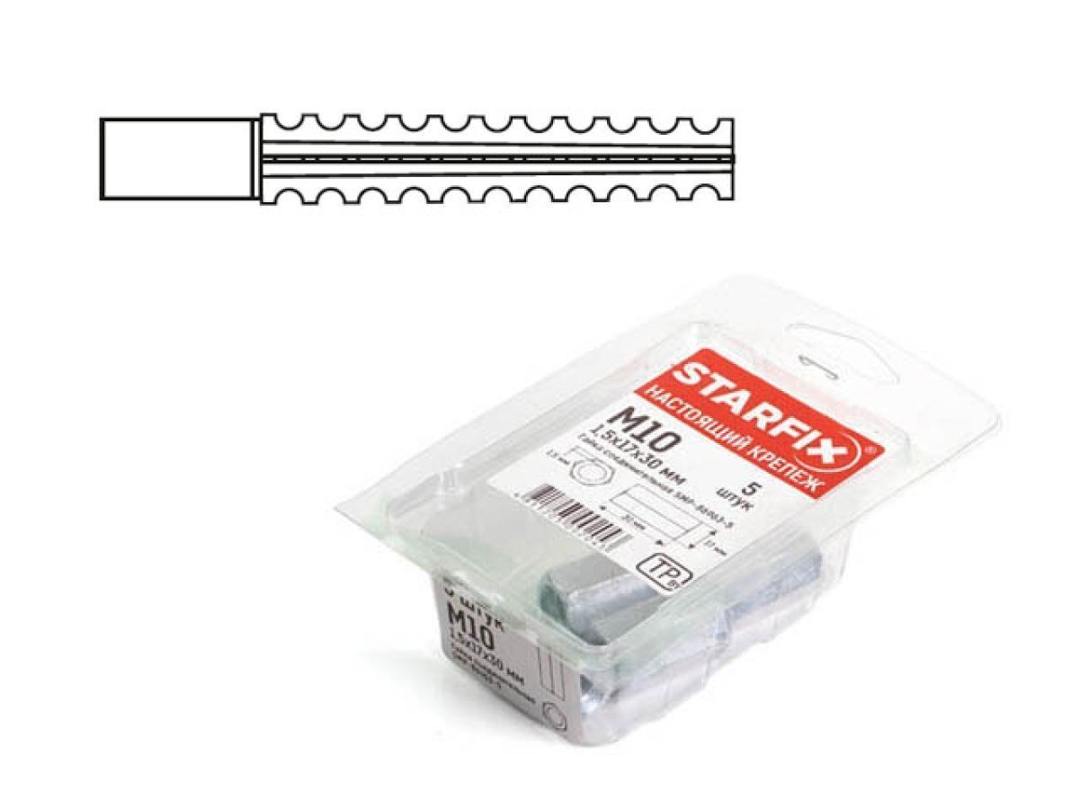 Дюбель для газосиликатных блоков 10х60 mm MUD (10 шт) STARFIX SMP1-41282-10
