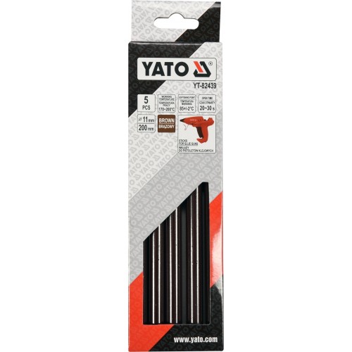 Стержни для термопистолета 11.2х200mm коричневые (5шт)  YATO YT-82439