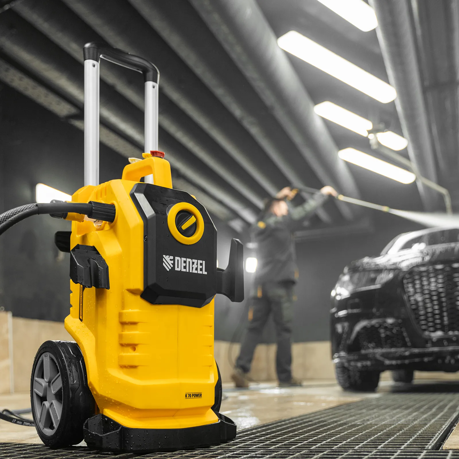 Моечная машина высокого давления K 70 Power, 2500 Вт, 180 бар, 600 л/ч, асинх. двиг. DENZEL 58272