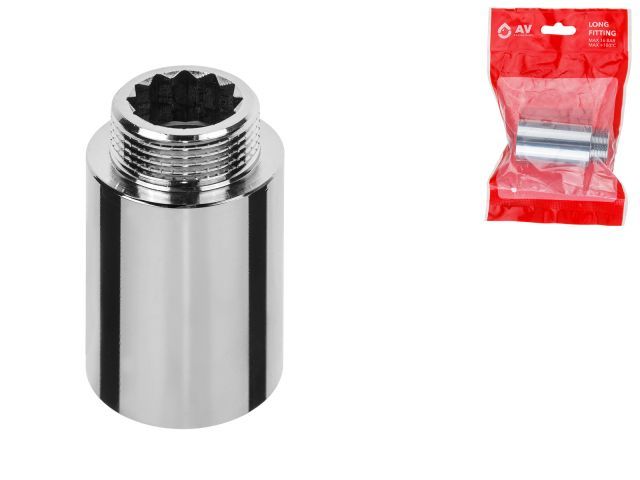 Удлинитель 3/4" вн.-нар. х 50 мм усиленный ХРОМ AV Engineering AVE301049